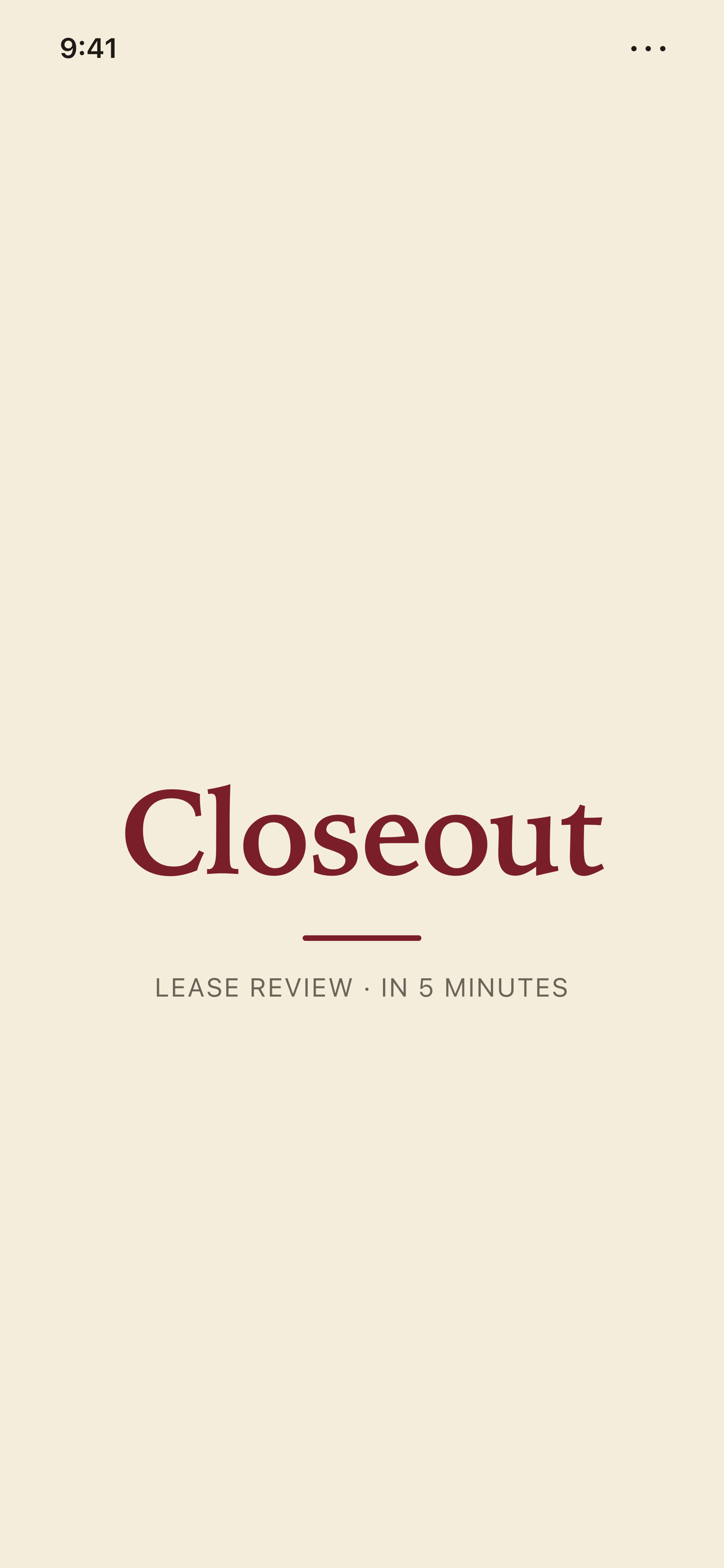 Closeout screenshot 1