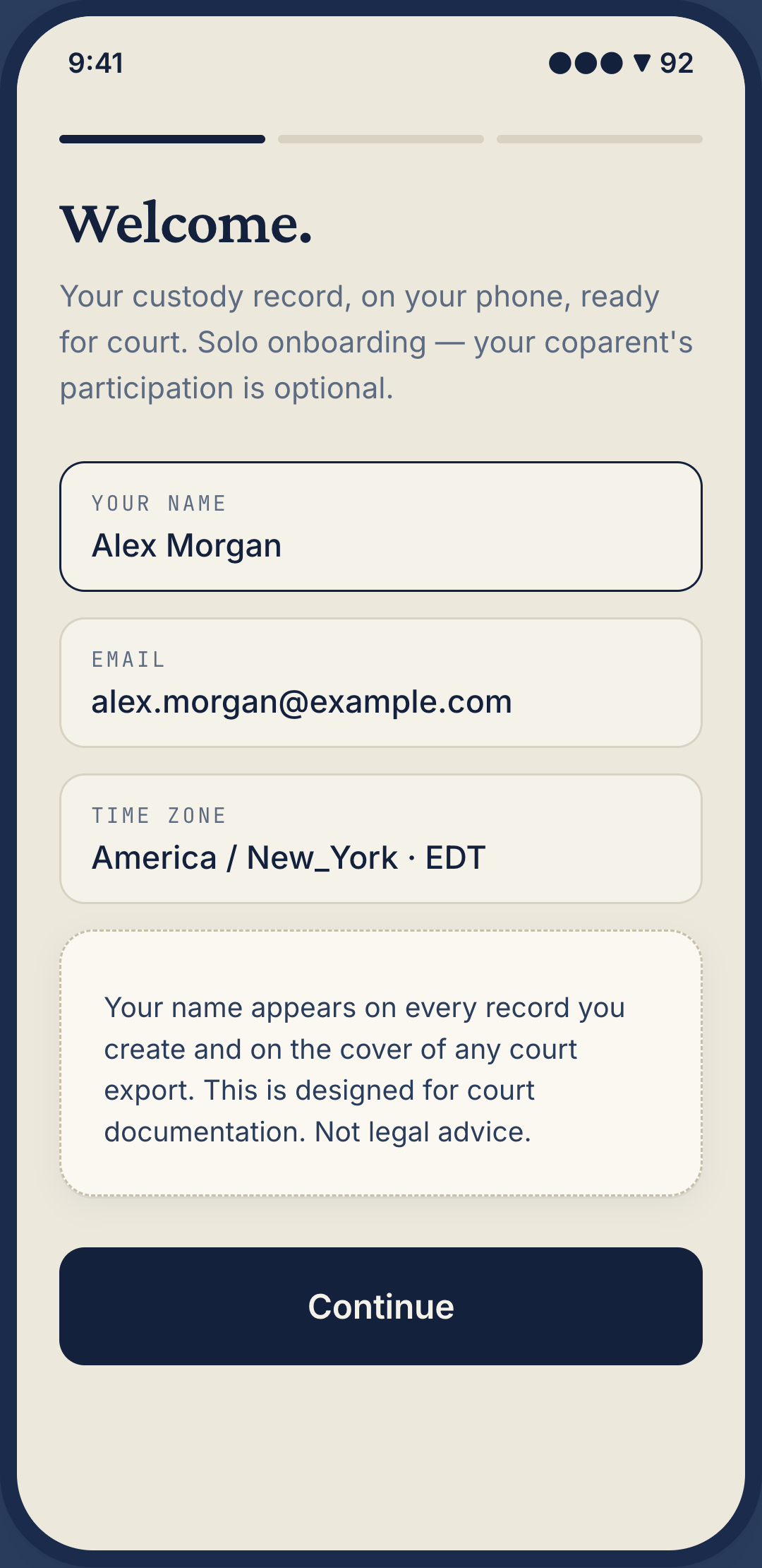 Coparent screenshot 1