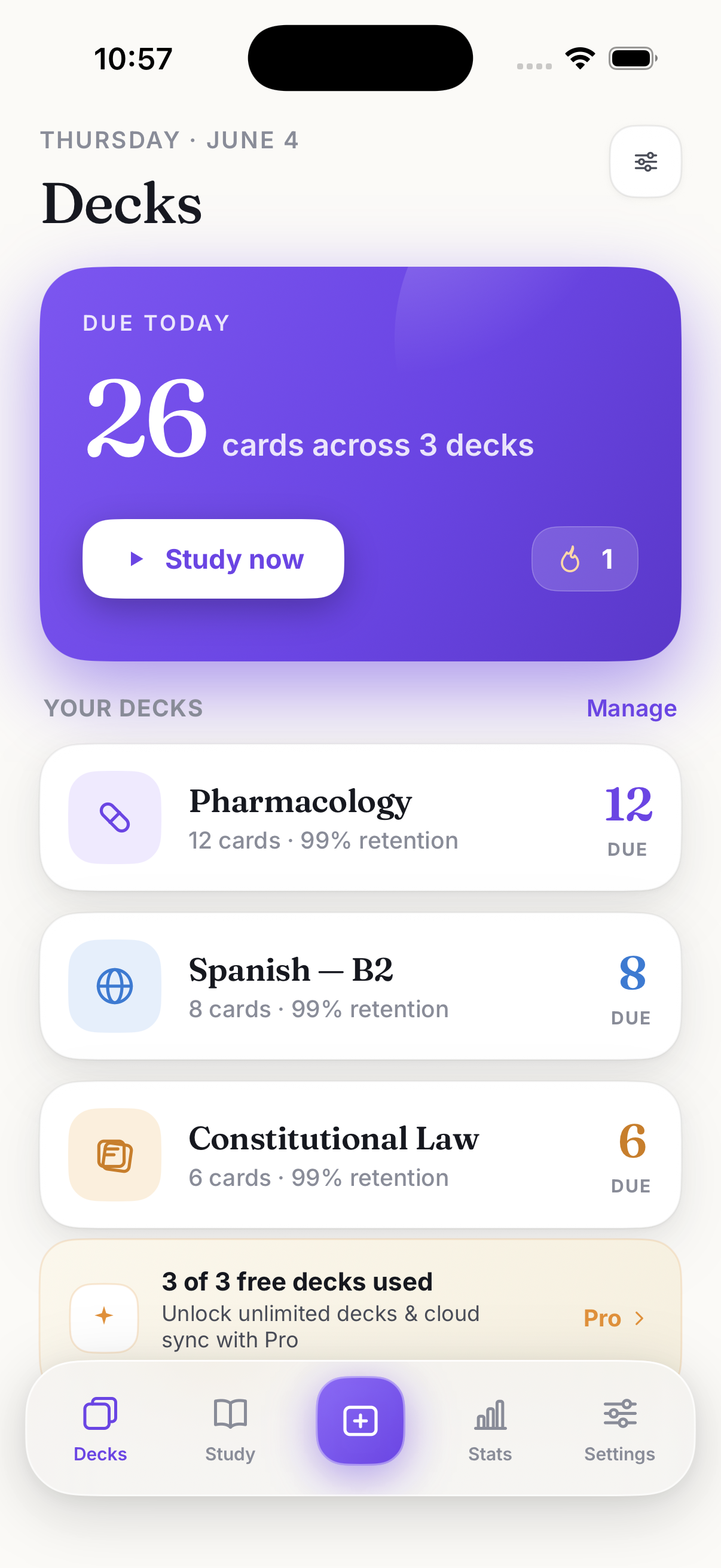 Recall screenshot 1